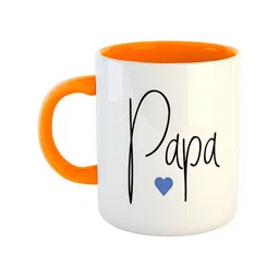 ARTBUG Orange & White Printed Ceramic Glossy Mug 350 ml-image-66
