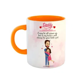 ARTBUG Orange & White Printed Ceramic Glossy Mug 350 ml-image-81