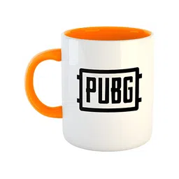 ARTBUG Orange & White Printed Ceramic Glossy Mug 350 ml-image-47