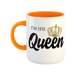 ARTBUG Orange & White Printed Ceramic Glossy Mug 350 ml-image-64