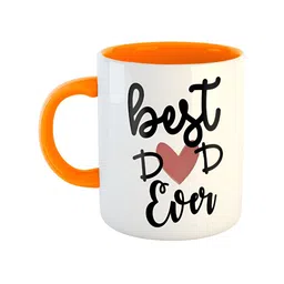 ARTBUG Orange & White Printed Ceramic Glossy Mug 350 ml-image-47