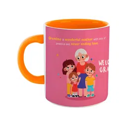 ARTBUG Orange & Pink Printed Ceramic Glossy Mug 350 ml-image-59