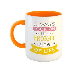 ARTBUG Orange & White Dishwasher Safe Printed Ceramic Glossy Mug 350 ml-image-90
