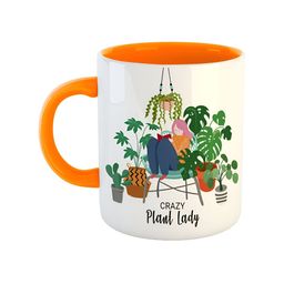 ARTBUG Orange & White Dishwasher Safe Printed Ceramic Glossy Mug 350 ml-image-58