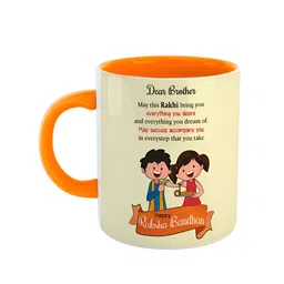 ARTBUG Orange Printed Ceramic Glossy Mug 330 ml-15