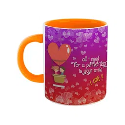 ARTBUG Orange & Purple Dishwasher Safe Printed Ceramic Glossy Mug 350 ml-image-69