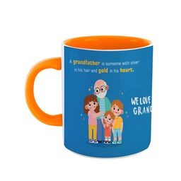 ARTBUG Orange & White Printed Ceramic Glossy Dishwasher And Microwave Safe Mug 350ml-image-94