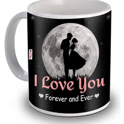 ME & YOU Black Printed Ceramic Glossy Mug 320 ml-image-24