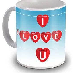 ME & YOU White Printed Ceramic Glossy Cup 320 ml-image-82