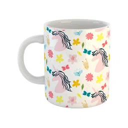 ARTBUG White & Yellow Unicorn Printed Ceramic Glossy Mug 350 ml-image-60