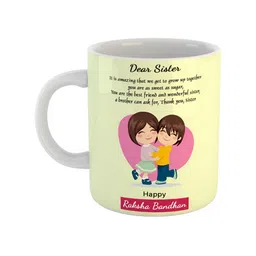 ARTBUG Yellow Printed Ceramic Glossy Mug 350 ml-image-12