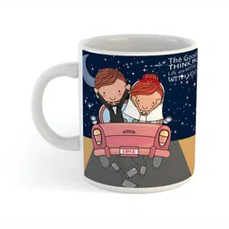 ARTBUG Black & Pink Printed Ceramic Glossy Mugs-3