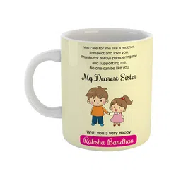 ARTBUG White & Black Printed Ceramic Glossy Mug 350 ml-image-49