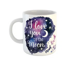 ARTBUG White Printed Ceramic Glossy Mug 350 ml-0