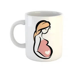 ARTBUG White & Pink Printed Ceramic Glossy Mug 350ml-image-71