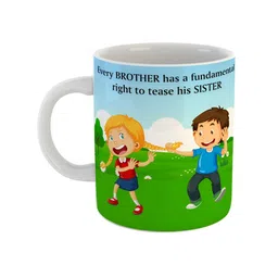 ARTBUG White & Green Printed Ceramic Glossy Mug 350 ml-32