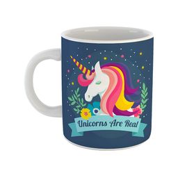 ARTBUG White & Blue Unicorn Graphic Printed Ceramic Glossy Mug 350 ml-image-37