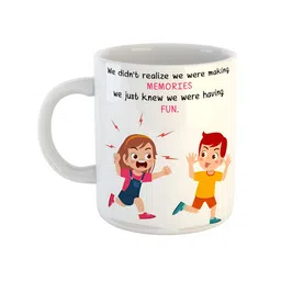 ARTBUG White & Black Printed Ceramic Glossy Mugs 350 ml-5