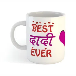 ARTBUG White & Pink Typography Printed Ceramic Glossy Mug 350 ml-1