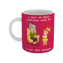 ARTBUG White & Red Printed Ceramic Glossy Mug 350 ml-image-89