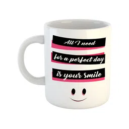 ARTBUG White & Black Printed Ceramic Glossy Mug 350 ml-34