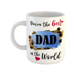 ARTBUG White & Blue Printed Ceramic Glossy Mugs-image-44