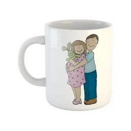 ARTBUG White Printed Ceramic Glossy Ceramic Mug 350 ml-image-65