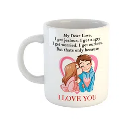 ARTBUG White Printed Ceramic Glossy Mug 350 ml-23