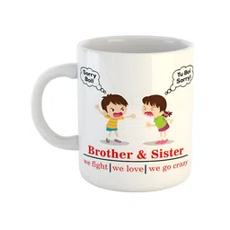 ARTBUG White Printed Ceramic Glossy Mug 350ml-38