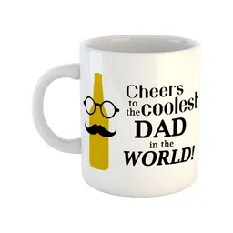 ARTBUG White Printed Ceramic Glossy Mug-34