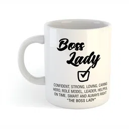 ARTBUG White & Black Printed Ceramic Glossy Mug 350ml-6