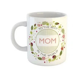 ARTBUG White & Green Printed Ceramic Glossy Microwave Safe Mug 350ml-9