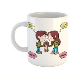 ARTBUG White Printed Ceramic Glossy Mugs-image-76