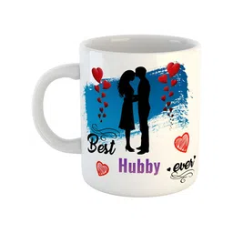 ARTBUG White & Blue Printed Ceramic Glossy Mugs-image-25