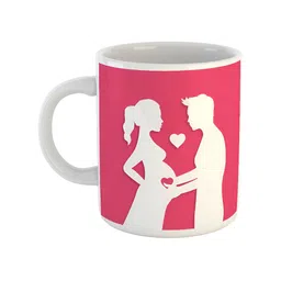 ARTBUG White & Red Printed Ceramic Glossy Mug 350 ml-image-91