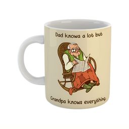ARTBUG White & Beige Graphic Printed Ceramic Glossy Mug 350 ml-image-16