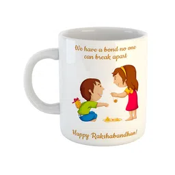 ARTBUG White & Yellow Text Or Slogans Printed Ceramic Glossy Mug 350ml-44