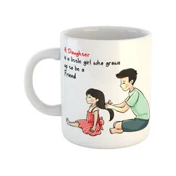 ARTBUG White Typography Printed Ceramic Glossy Mug 350 ml-image-76