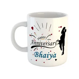 ARTBUG White Printed Ceramic Glossy Mug-53