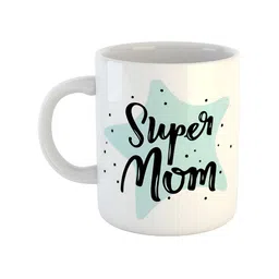 ARTBUG White & Green Printed Ceramic Glossy Mug 350 ml-8