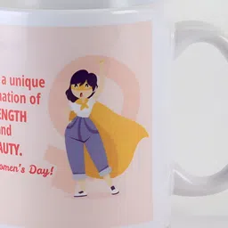 fnp White & Pink Typography Printed Ceramic Glossy Mug 325ml-33