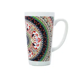 KOLOROBIA White & Green Printed Ceramic Glossy Irish Mug 425 ml-23