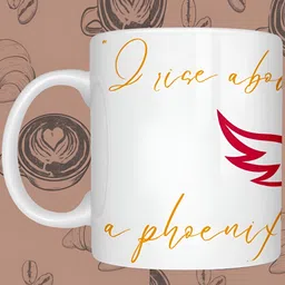JAVA IMPRESSIONS White & Red Printed Ceramic Matte Mugs Set of Cups and Mugs image 3