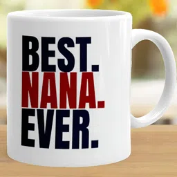 Khakee White & Black Text or Slogans Printed Ceramic Glossy Mugs 325 ml image 2