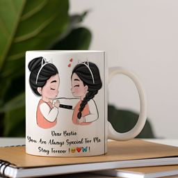 Khakee White & Black Text or Slogans Printed Glossy Microwave Safe Mugs 325 ml image 2