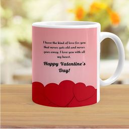 Khakee White & Red Text or Slogans Printed Ceramic Glossy Mugs 325 ml image 3