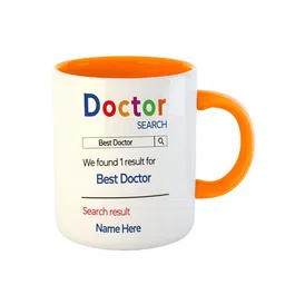 ARTBUG Orange Printed Ceramic Glossy Core Set of Cups and Mugs image 3