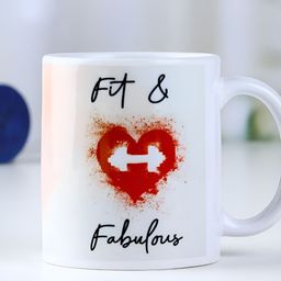 fnp White & Pink Printed Ceramic Glossy Mugs Set of Cups and Mugs image 2