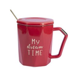 MARKET99 Red & Black Printed Ceramic Glossy Mug image 4