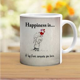 Khakee White & Black Text or Slogans Printed Ceramic Glossy Mug 325 ML image 2